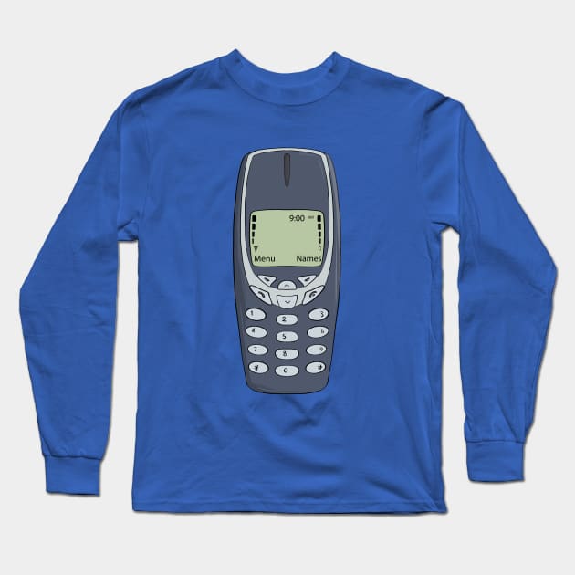 Retro Cell Phone Long Sleeve T-Shirt by DiegoCarvalho